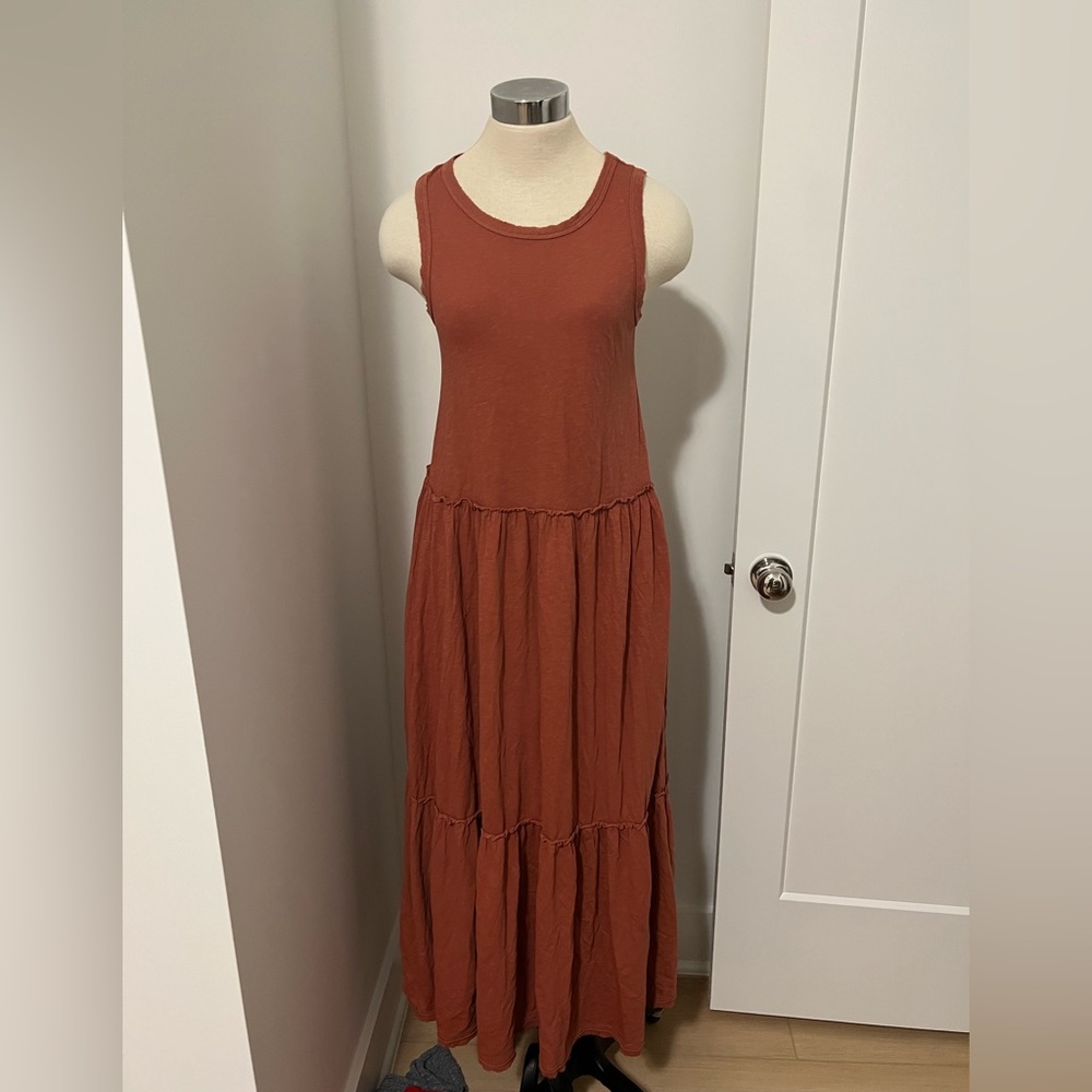 Aerie salmon colored maxi dress